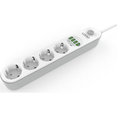 LDNIO SE4432 4PRİZ+4 USB AKIM KORUMALI PRİZ