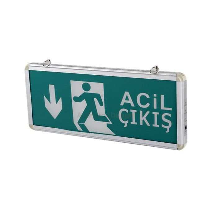 Cata Ct-9178 Exit Çıkış Armatürü Ledli 3 Saat Akülü