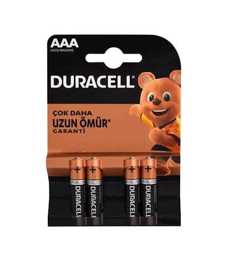 Duracell AAA İnce Kalem Pil 4lü