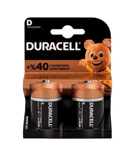 Duracell D Size Büyük Pil 2li