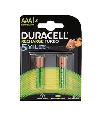 Duracell 1.2V 900 mAh AAA Şarjlı İnce Kalem Pil 2l