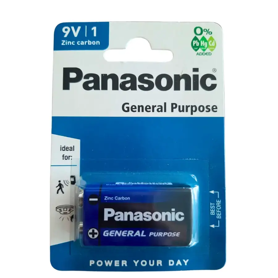 Panasonic Manganez Shrink 9V Pil 6F22BE/1S